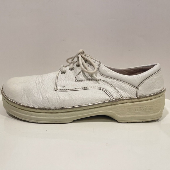 BIRKENSTOCK White Leather Lace-up Shoes Oxfords Casual Germany Men\'s Sz 44 US 11